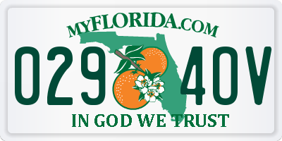 FL license plate 0294OV