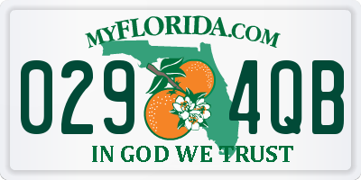 FL license plate 0294QB