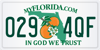 FL license plate 0294QF
