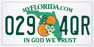 FL license plate 0294QR
