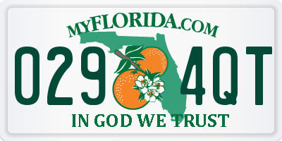 FL license plate 0294QT