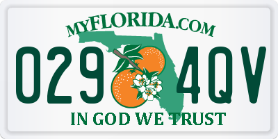 FL license plate 0294QV