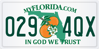 FL license plate 0294QX