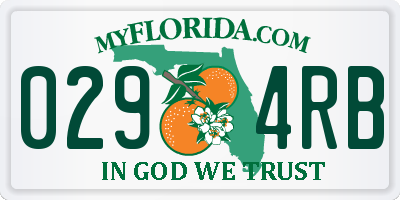 FL license plate 0294RB