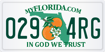 FL license plate 0294RG