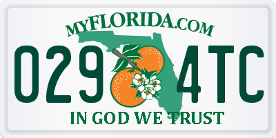 FL license plate 0294TC