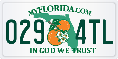 FL license plate 0294TL