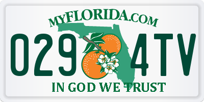 FL license plate 0294TV