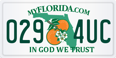 FL license plate 0294UC