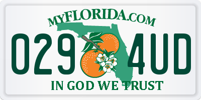 FL license plate 0294UD
