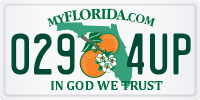 FL license plate 0294UP