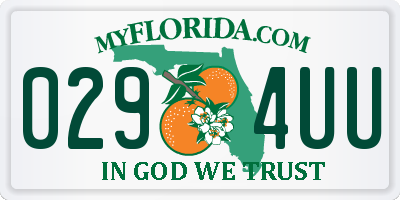 FL license plate 0294UU