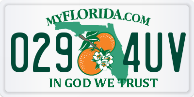 FL license plate 0294UV