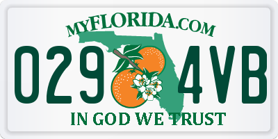FL license plate 0294VB