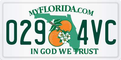 FL license plate 0294VC