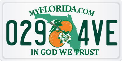 FL license plate 0294VE