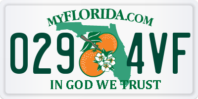 FL license plate 0294VF