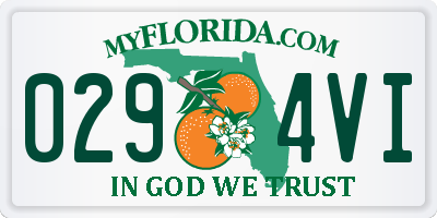 FL license plate 0294VI