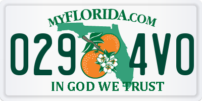 FL license plate 0294VO