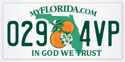 FL license plate 0294VP