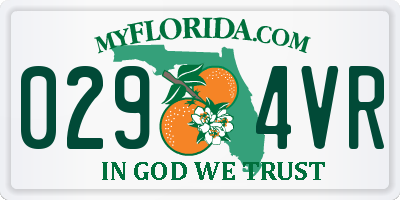 FL license plate 0294VR