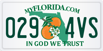 FL license plate 0294VS