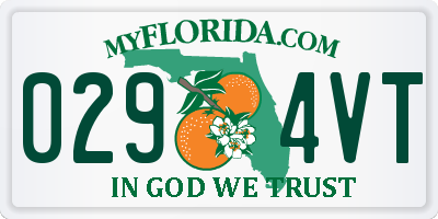 FL license plate 0294VT