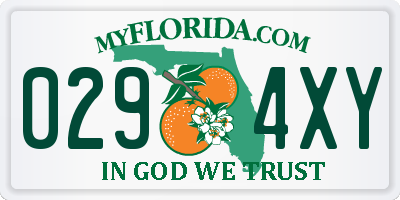 FL license plate 0294XY
