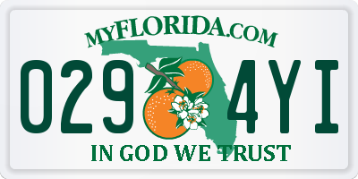 FL license plate 0294YI