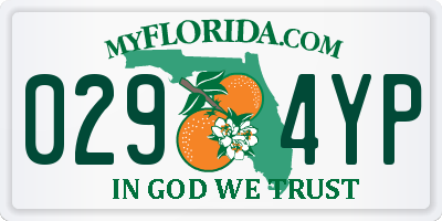 FL license plate 0294YP