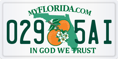 FL license plate 0295AI