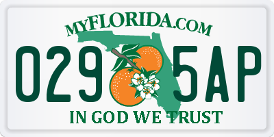FL license plate 0295AP