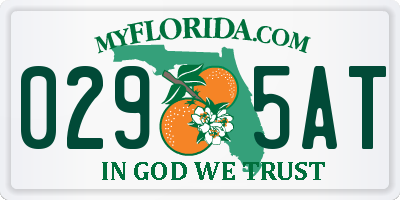 FL license plate 0295AT