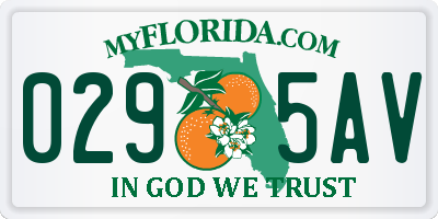 FL license plate 0295AV