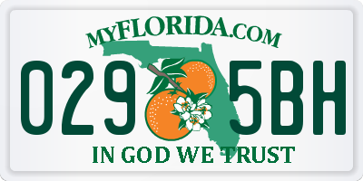 FL license plate 0295BH