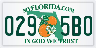 FL license plate 0295BO