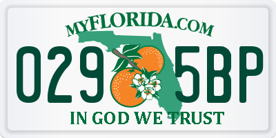 FL license plate 0295BP