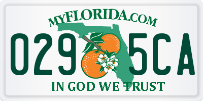 FL license plate 0295CA