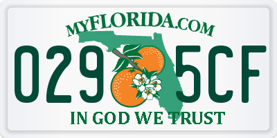 FL license plate 0295CF