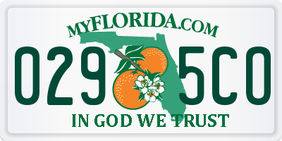 FL license plate 0295CO