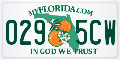 FL license plate 0295CW
