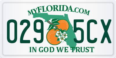 FL license plate 0295CX