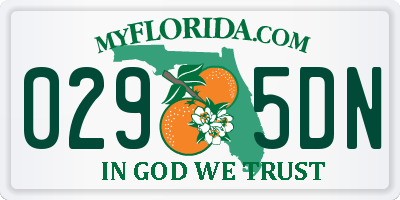 FL license plate 0295DN