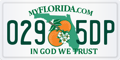 FL license plate 0295DP