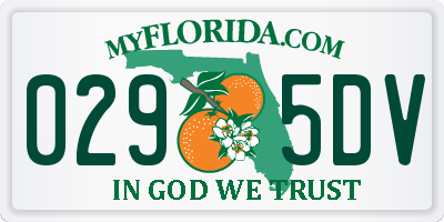 FL license plate 0295DV