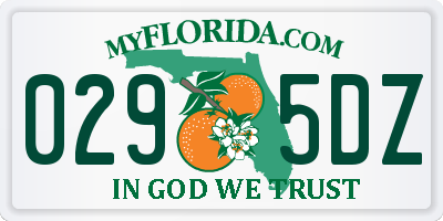 FL license plate 0295DZ