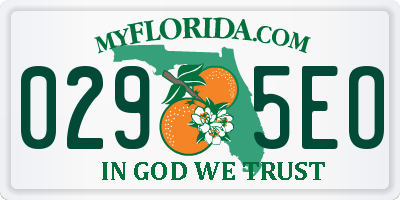 FL license plate 0295EO