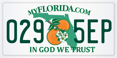 FL license plate 0295EP