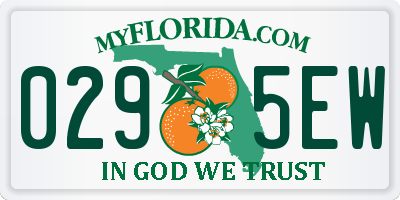 FL license plate 0295EW