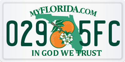FL license plate 0295FC